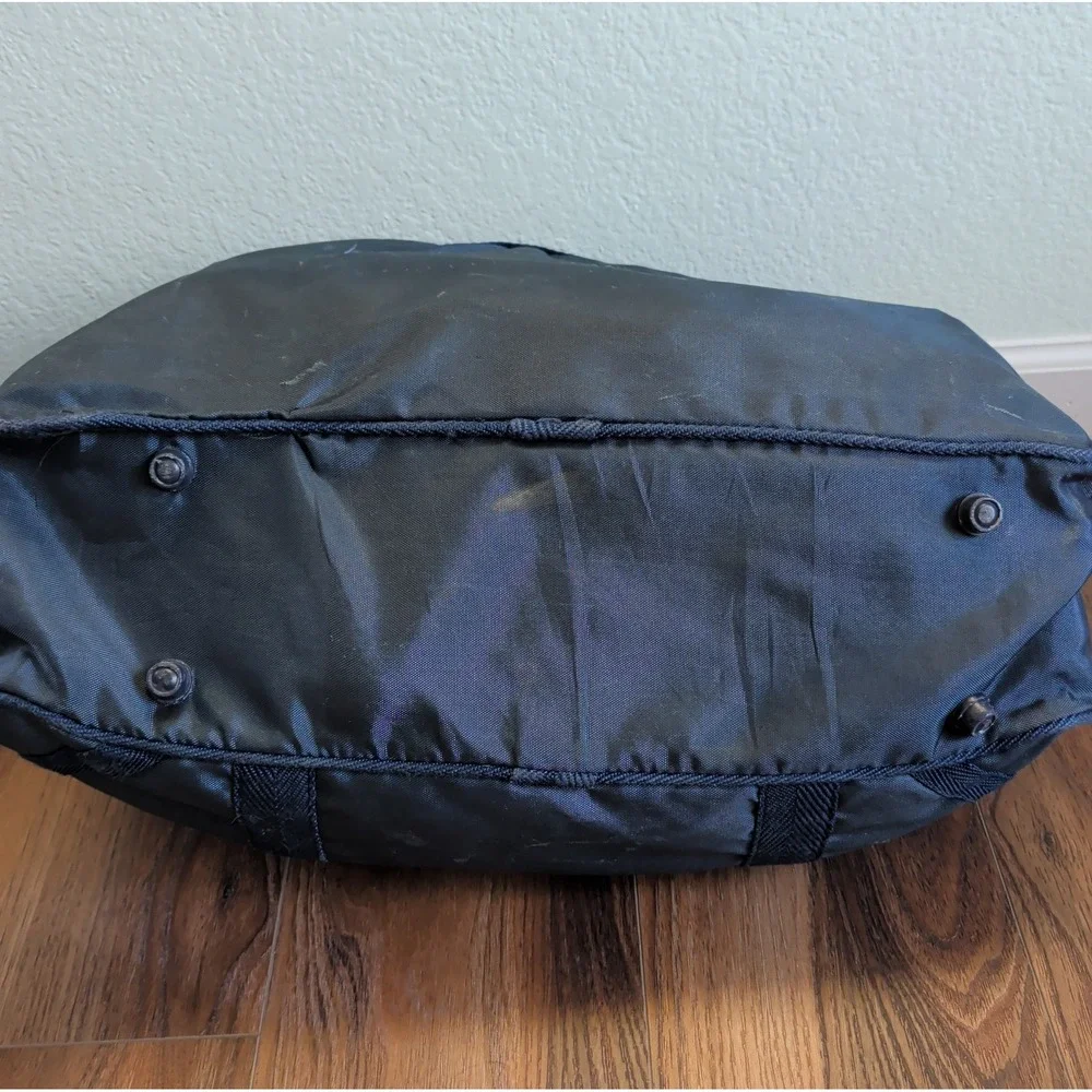 Vtg Pierre Cardin Travel Bags Luggage Overnight Weekender Navy Blue Preppy 90s
